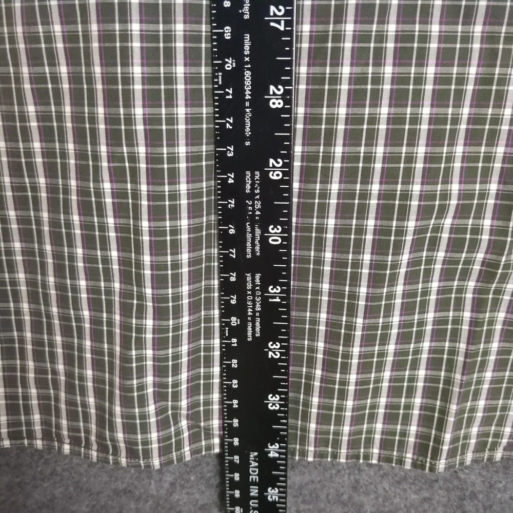 Banana Republic Men XXL Tall Soft Wash Tailored Slim Fit Plaid Button Down Shirt